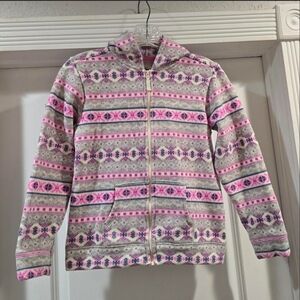 OshKosh B’gosh Girls Fleece Zip Hoodie Jacket Size 12